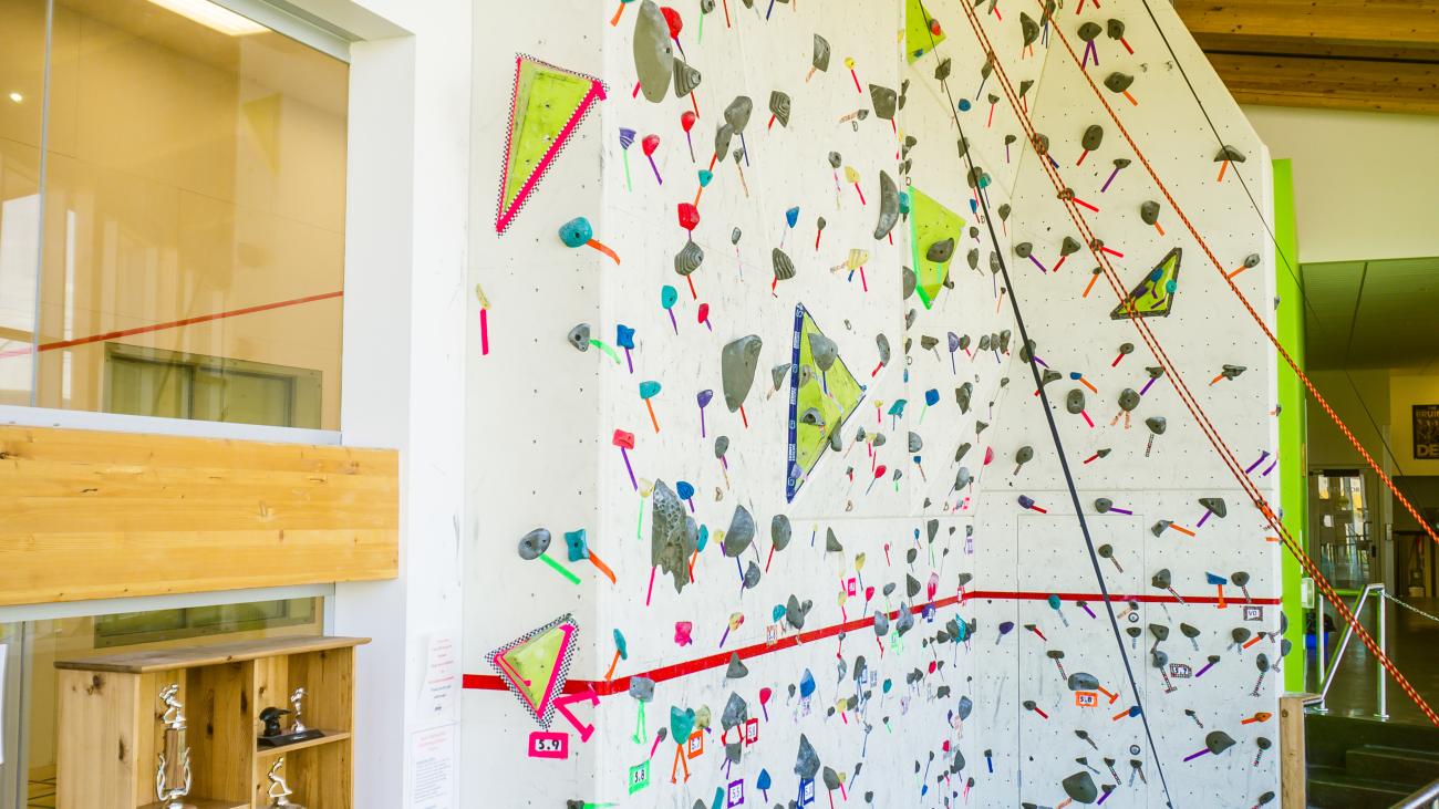 inside climbing wall